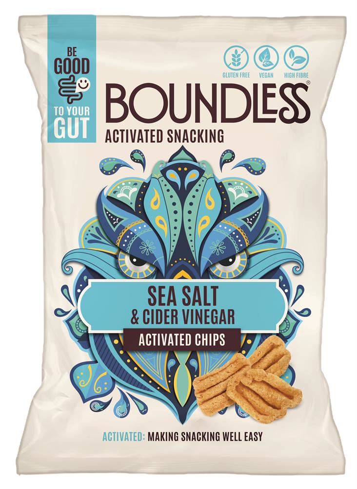 Boundless Sea Salt & Cider Vinegar Chips Sharing Bag 80g