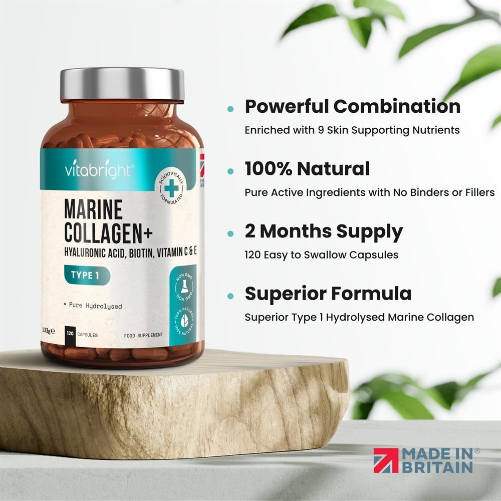 Vitabright Marine Collagen Complex 1000mg 120 Capsules