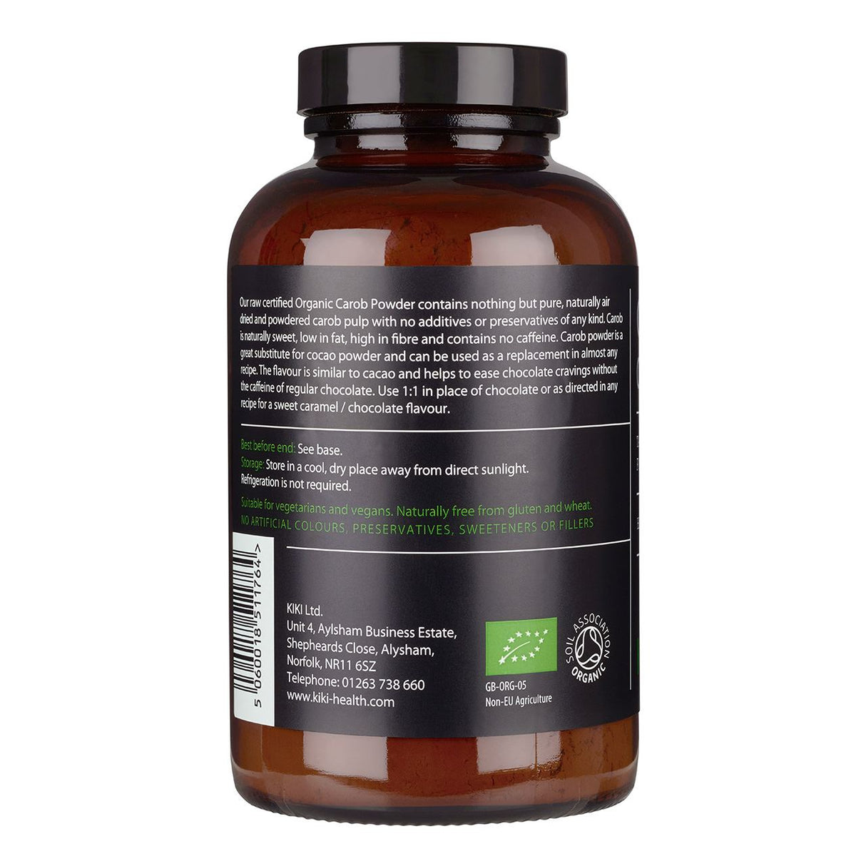 Kiki Health Organic RAW Carob Powder  - 185g