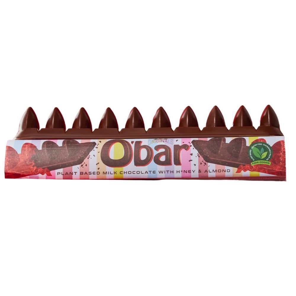 Catherine's Originals O'bar Vegan Milk Chocolates -Crunchy Almond and H*ney 200g