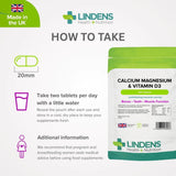 Lindens Calcium Magnesium Vitamin D - 120 Tablets - image 4