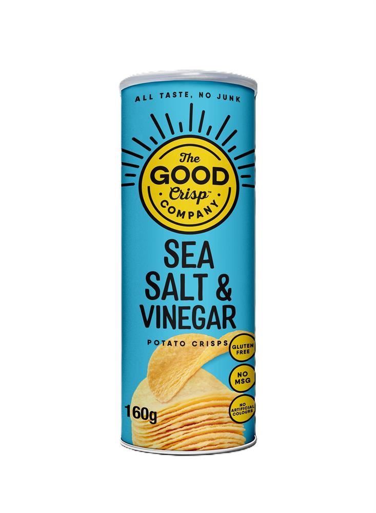 The Good Crisp Co pany Salt & Vinegar 160g - 8 Pack