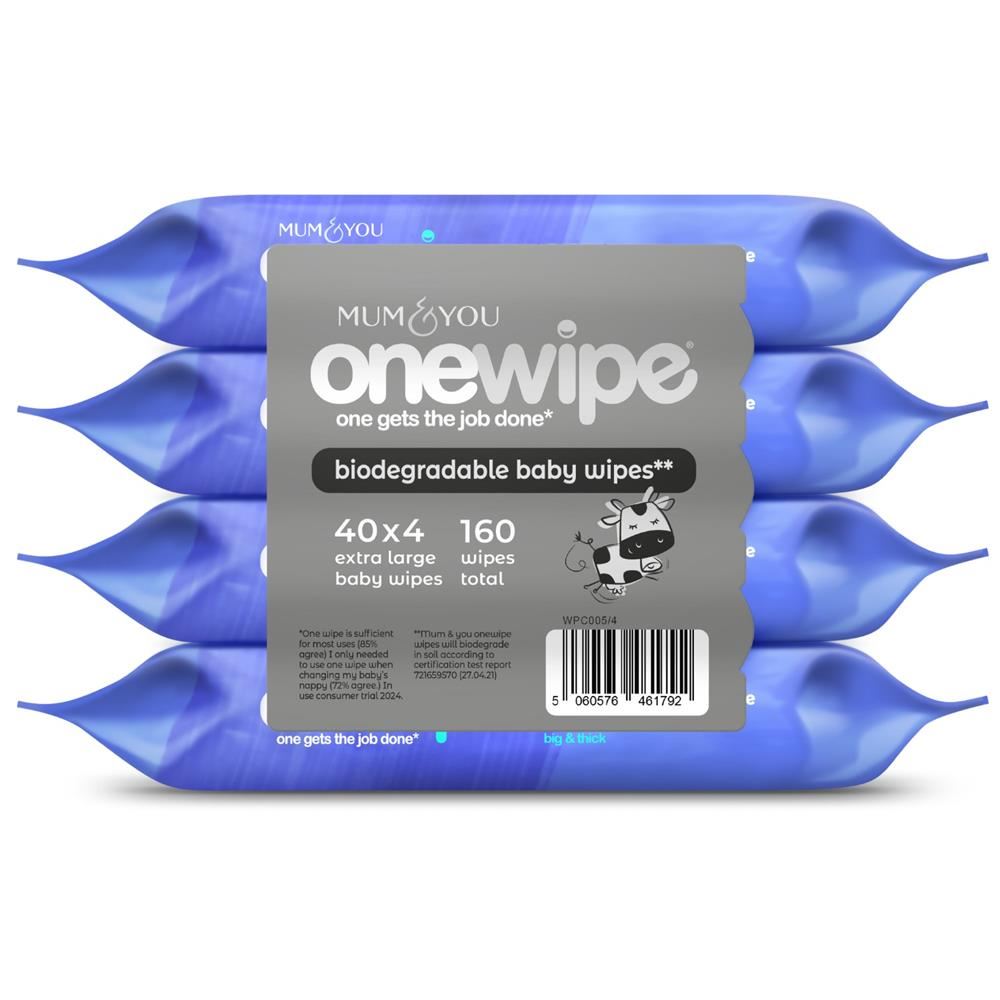 Mum & You Onewipe Extra large big & thick biodegradable 160 wipes