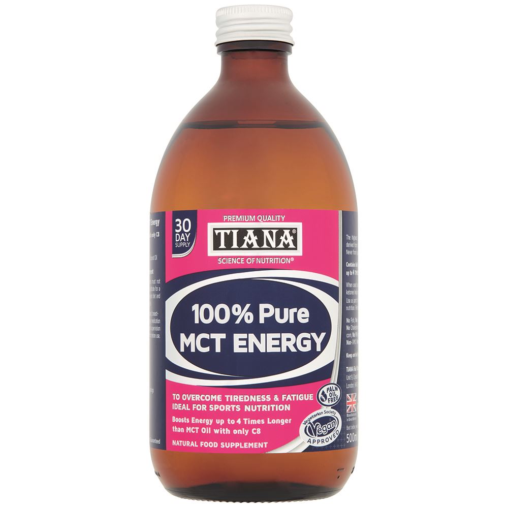 Tiana Fairtrade Organics 100% MCT Oil Premium Quality 500ml