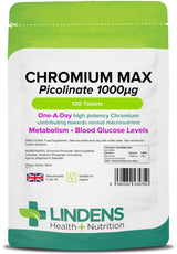 Lindens Chromium Max 1000mcg - 120 Tablets