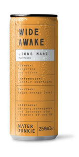 WaterJunkie Wide Awake Lions Mane Functional Mushroom Drink 250ml - 12 Pack