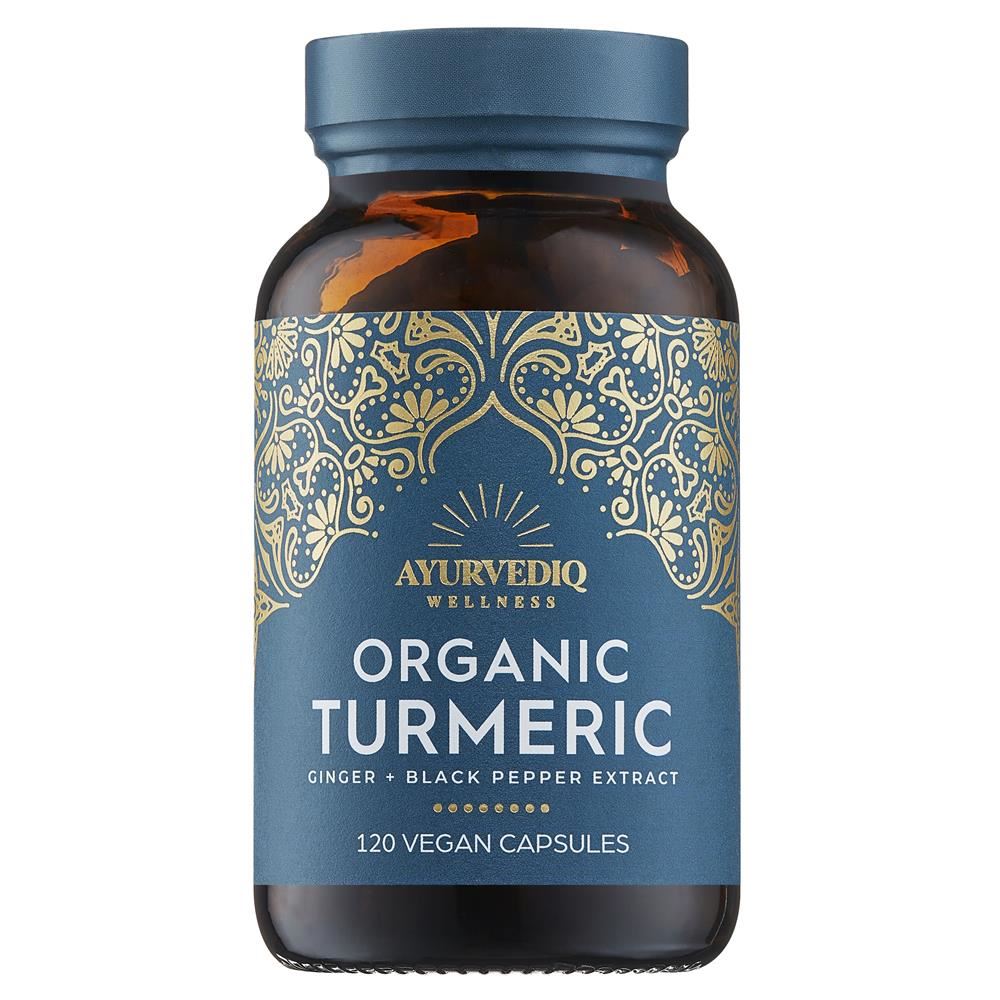 Ayurvediq Wellness Organic Turmeric Ginger & Black Pepper Extract Caps - 120's