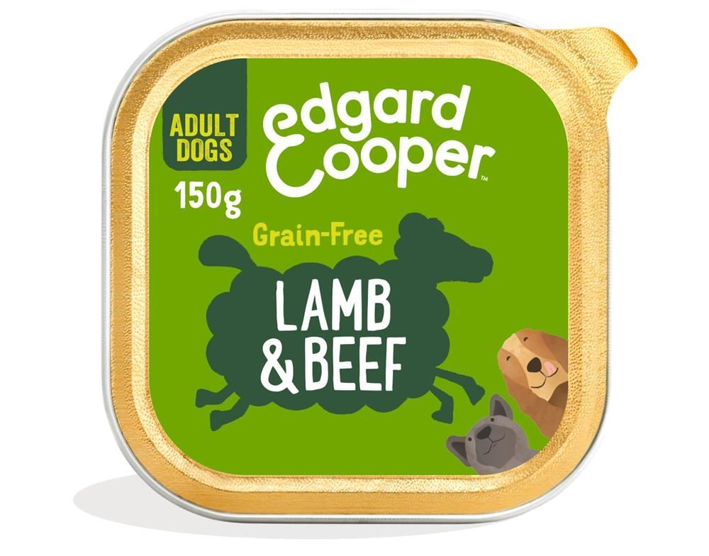 Edgard Cooper Lamb Beef Carrot Beetroot Apple Tray for Dogs 150g - 11 Pack