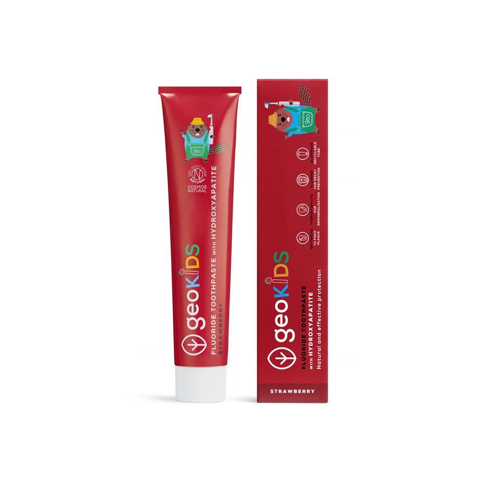 Georganics Kids Toothpaste with Hydroxyapatite Strawberry with Fluoride 75ml