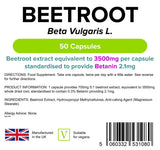 Lindens Beetroot 3500mg - 50 Capsules - image 2