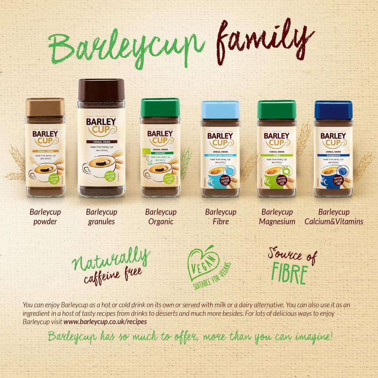 Barleycup Instant Cereal Drink - All Sizes