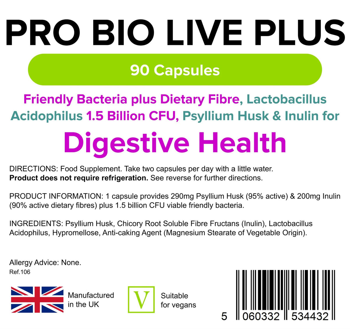Lindens Pro Bio Live Plus - 90 Capsules - image 2