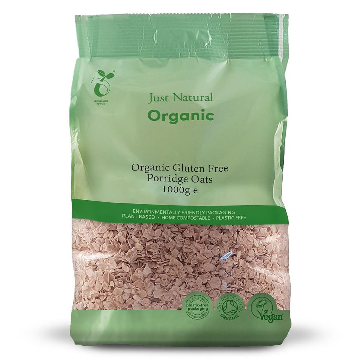 Just Natural Gluten Free Organic Gluten Free Porridge Oats 1000g ...