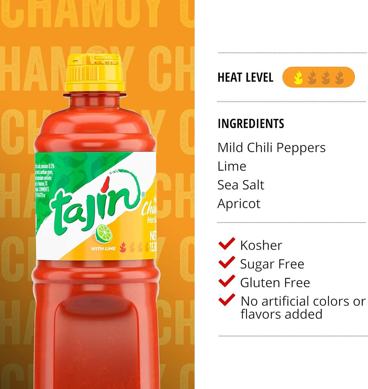 Tajin Liquid Chamoy Hot Sauce 455ml