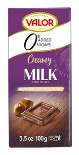 Valor Sugar Free Milk Chocolate With Hazelnut Cream (Gluten Free) 100g
