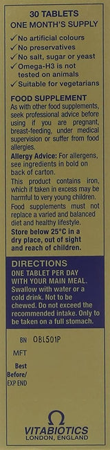 Vitabiotics Omega-H3 Blue Label - 30 Tablets