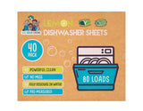 Eco green living Dish Washer Sheet Lemon scented 40 sheets