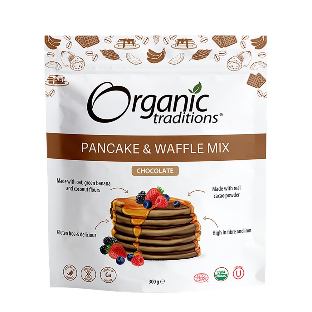 Organic Traditions Organic Pancake & Waffle Mix Chocolate 300g
