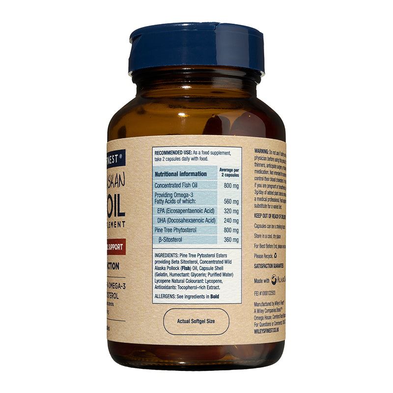Wiley's Finest Fish Oil Cholesterol Support 90 Capsules