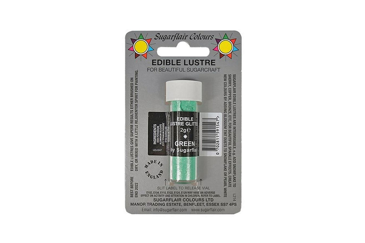 Sugarflair Edible Lustre Glitter Dust Powder - 2g All Shades