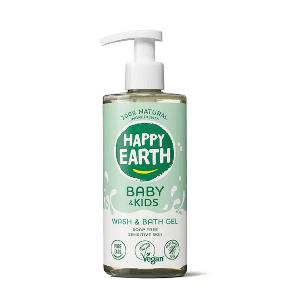 Happy Earth Soap-Free Wash & Bath Gel for Baby & Kids 300ml - 6 Pack
