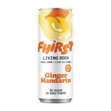 FHIRST Living Gut Soda Ginger Mandarin Probiotic + Prebiotic 330ml - 6 Pack