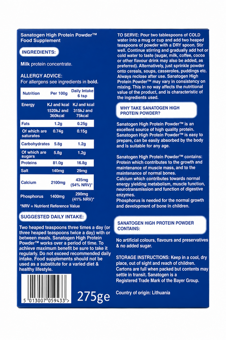 Sanatogen High Protein Powder - 275g