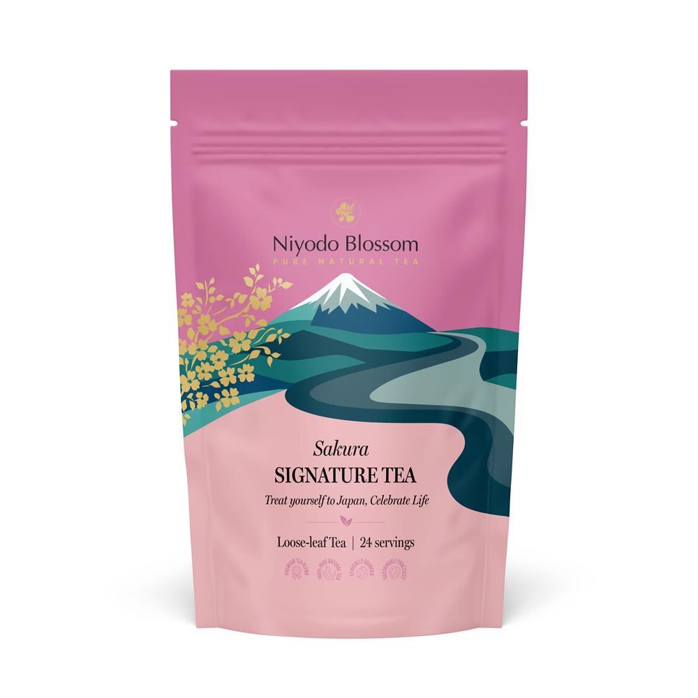 Niyodo Blossom Sakura Japanese Green Tea- Loose leaf- 24 servings 50g