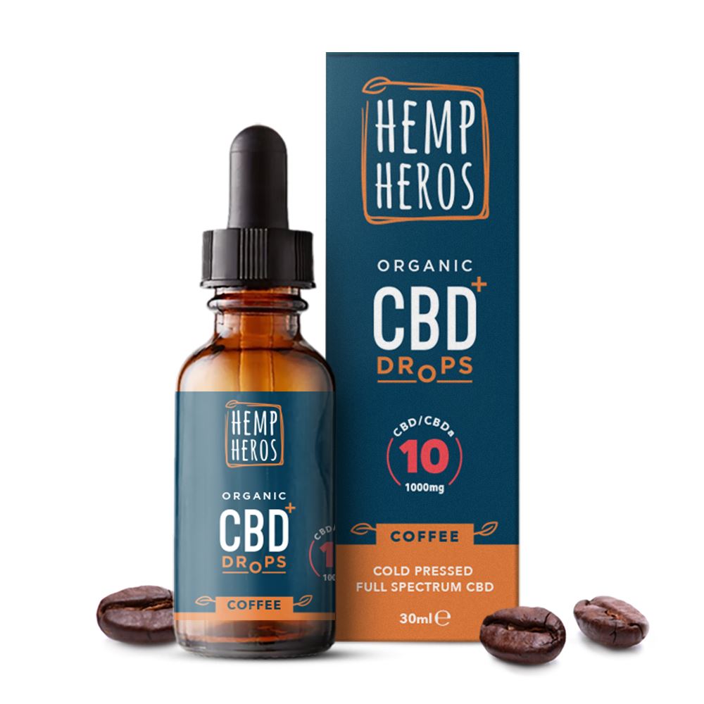 Hemp Heros Organic cold pressed CBD+ 1000mg Coffee flavour - 30ml bottle