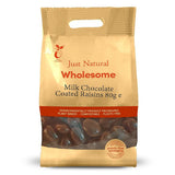 Just Natural Wholesome Milk Chocolate Coated Raisins 80g