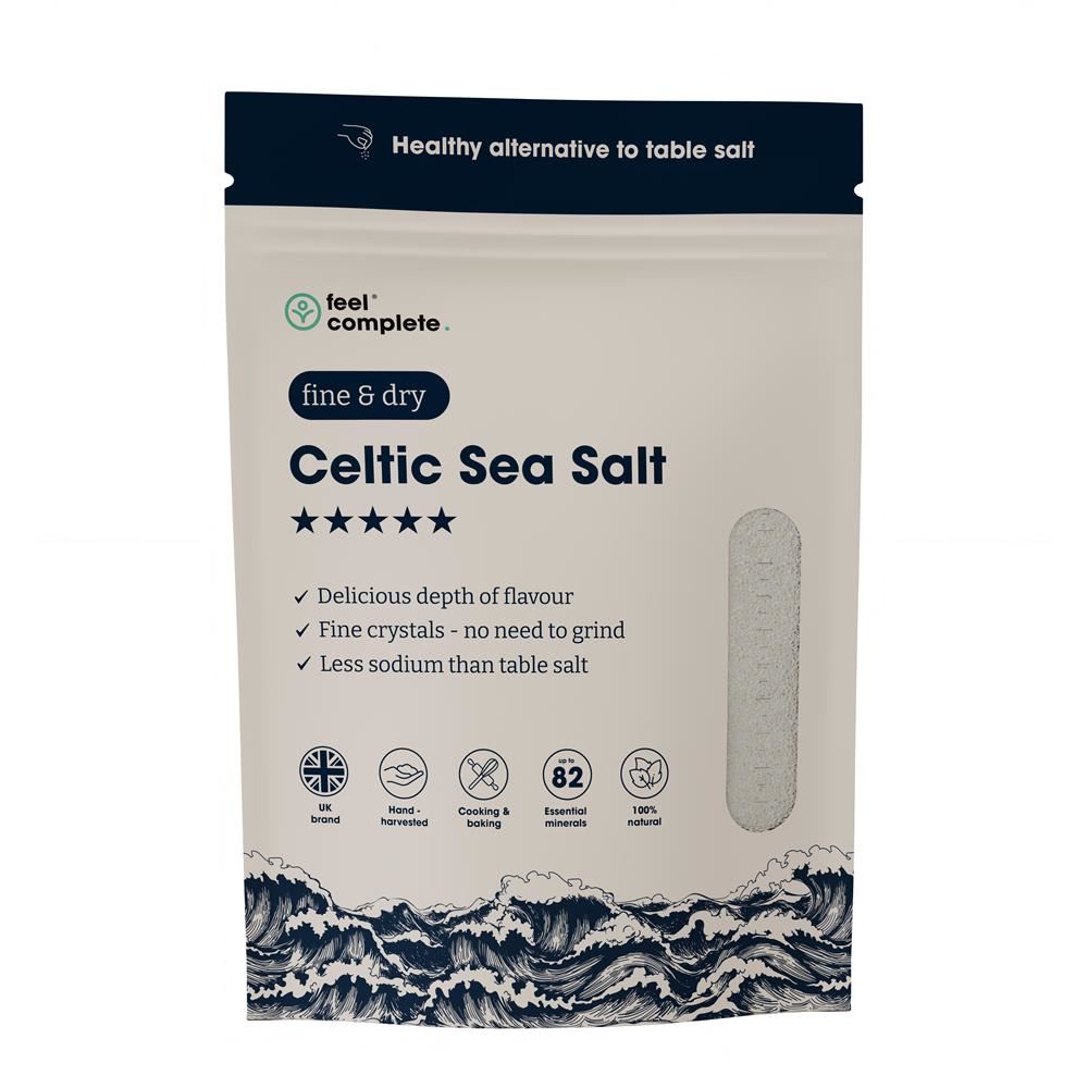 Feel Complete Organic Approved Celtic Sea Salt Fine & Dry Lab Tested 800g