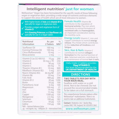 Vitabiotics Wellwoman Vegan - 60 Tablets