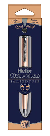 Helix Oxford Premium Ballpoint Rose Gold Pen - Black Ink