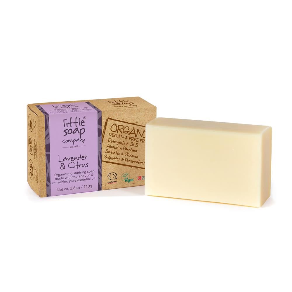 Little Soap Company Organic Lavender & Citrus Bar Soap 110g - 2 Pack