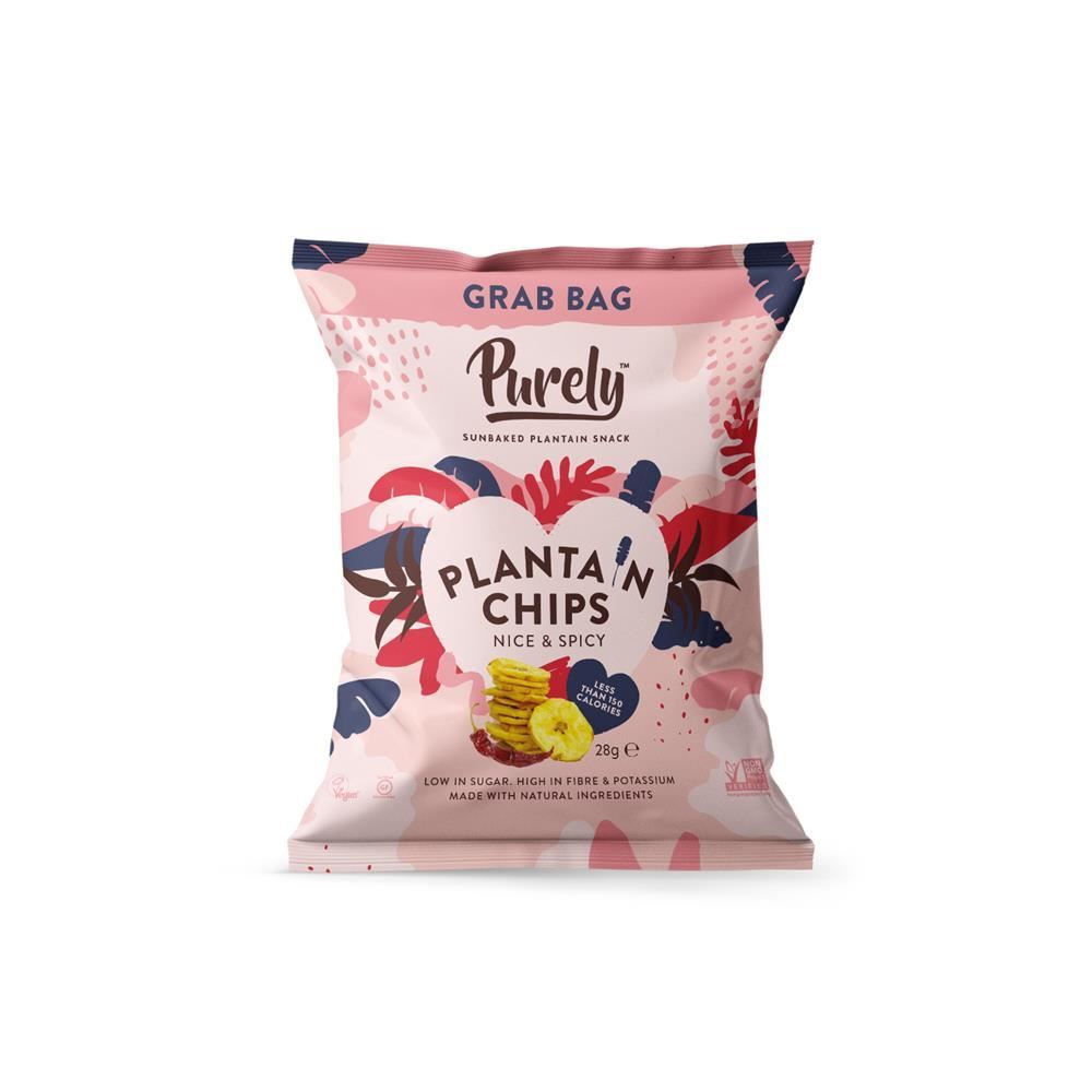 Purely Plantain Chips - Nice & Spicy 28g - 10 Pack