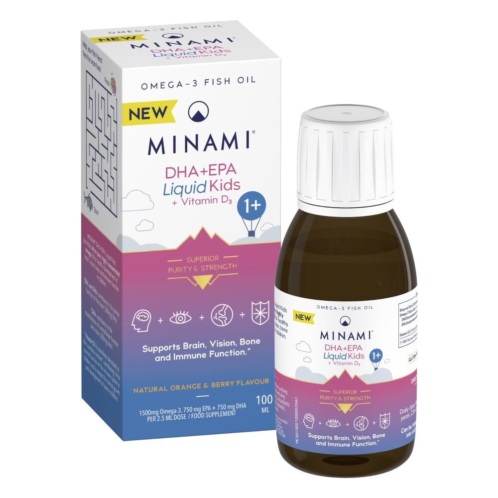 Minami Nutrition DHA+EPA Liquid Kids + Vitamin D 100ml