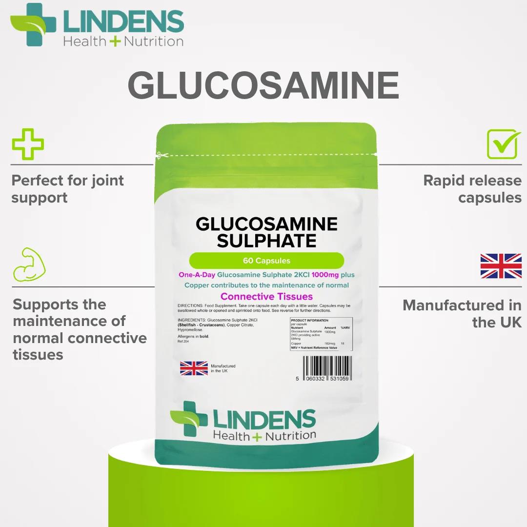 Lindens Glucosamine Sulphate 1000mg - 60 Capsules - image 3
