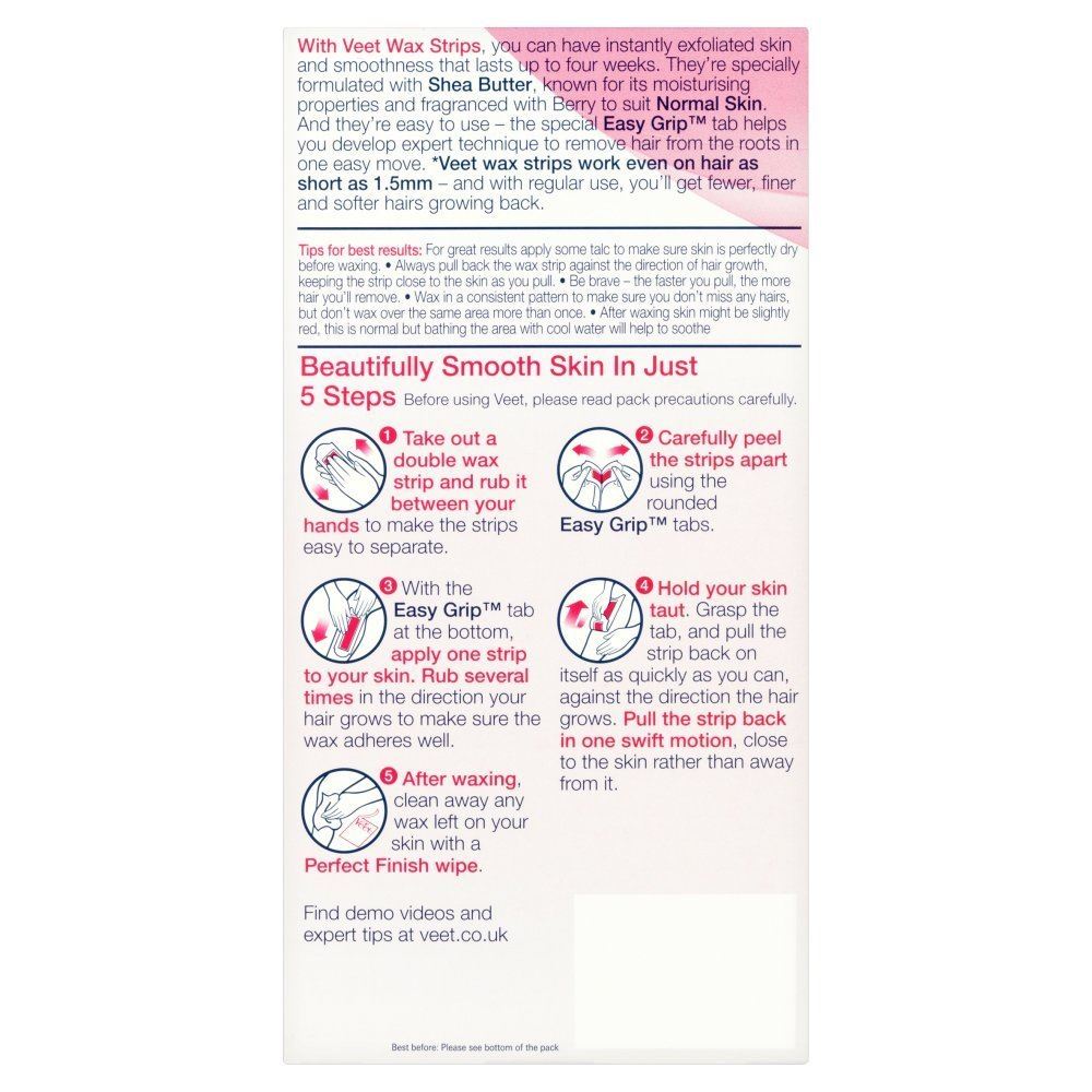 Veet Wax Strips for Normal Skin - Pack of 20