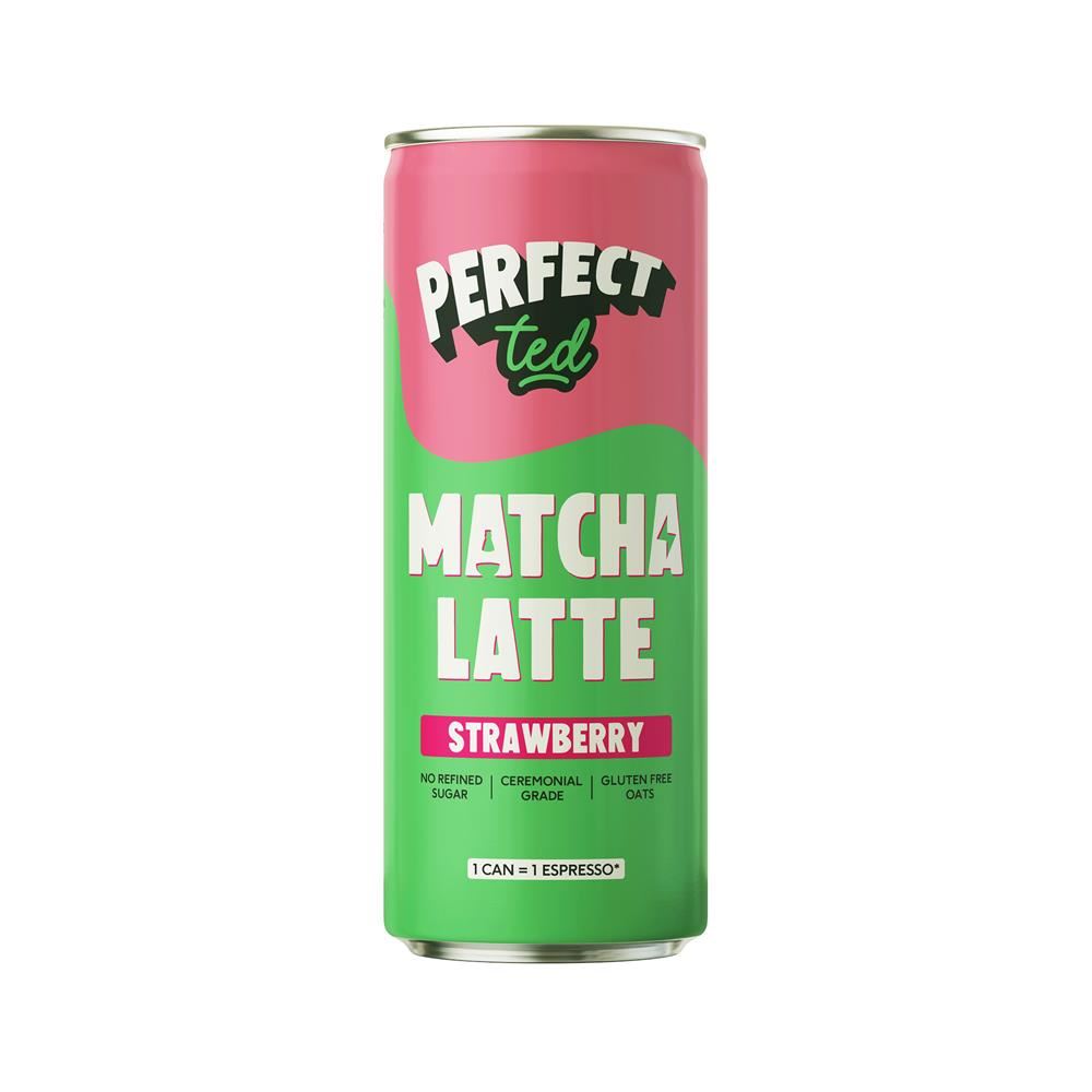 PerfectTed Matcha Latte Strawberry 250ml - 12 Pack