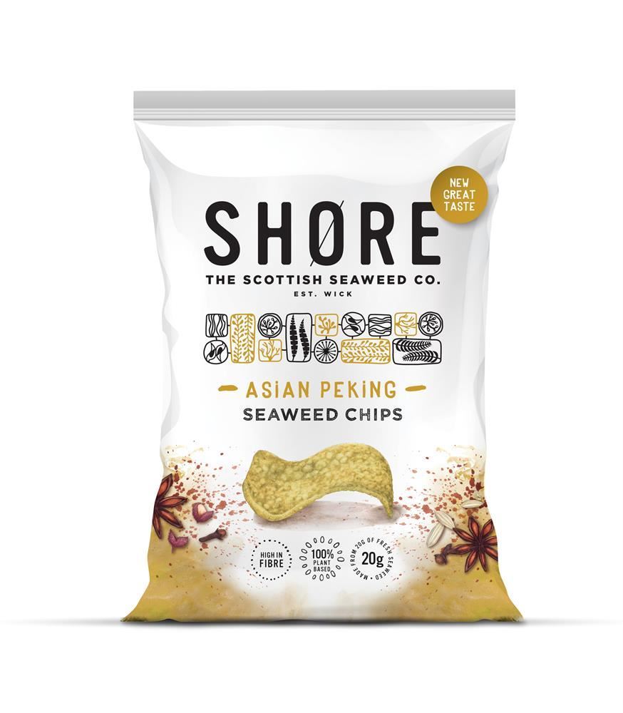Shore Scottish Seaweed Seaweed Chips - Asian Peking 80g - 6 Pack