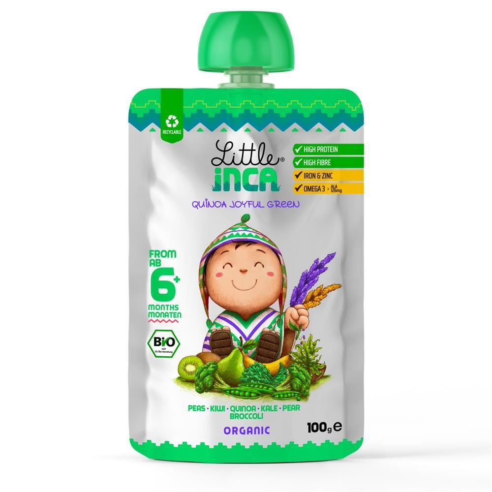 Little Inca 6m+ Organic Quinoa Joyful Green Puree 100g - 6 Pack