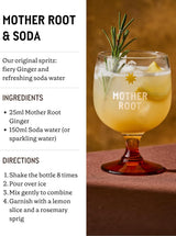 Mother Root Ginger Alcohol Free Fiery Fresh Award Winning Aperitif 500ml