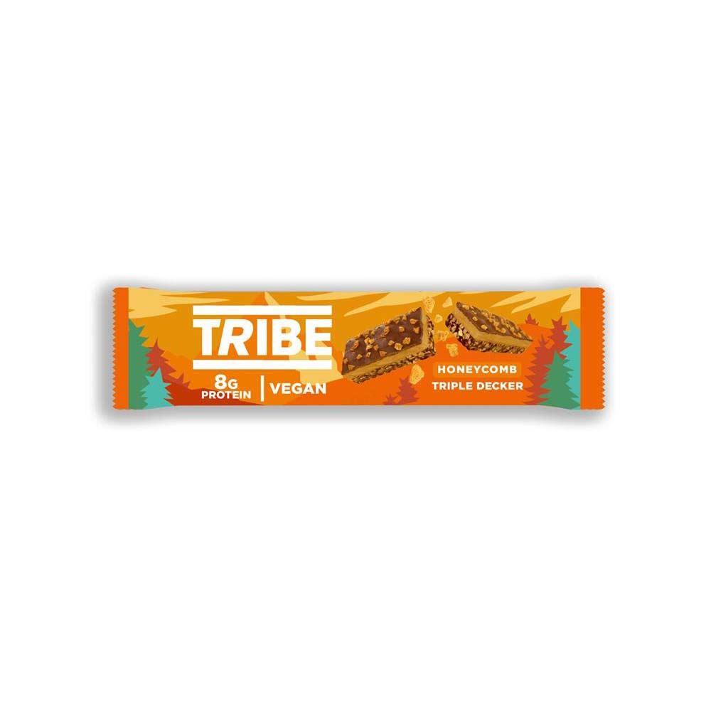 Tribe Triple Decker Honeycomb Plant Protein Bar 40g