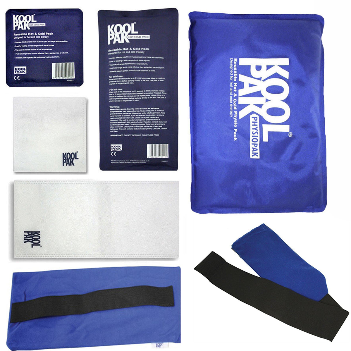 KoolPak Luxury Reusable Hot Cold Ice Gel Pack | All Sizes |Optional Sl ...