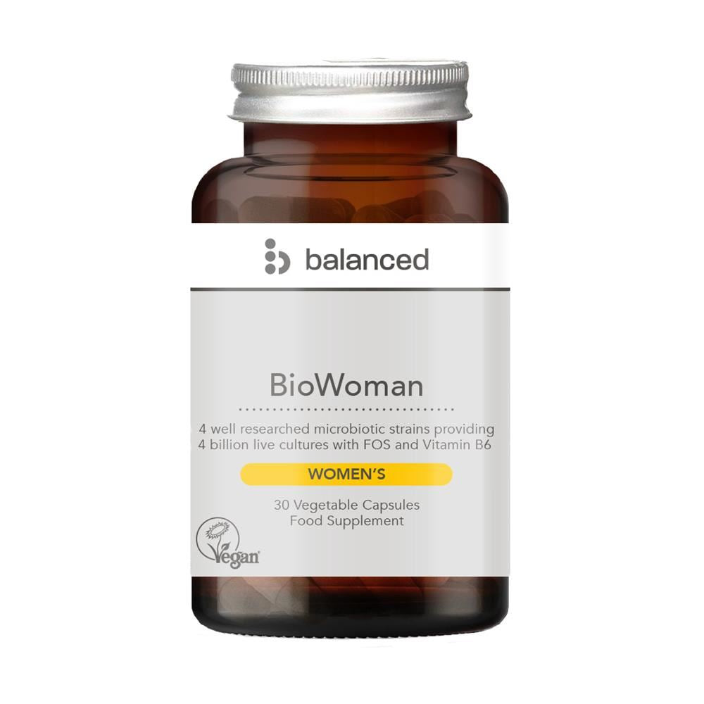 Balanced BioWoman 30 Veggie Caps - Reusable Bottle