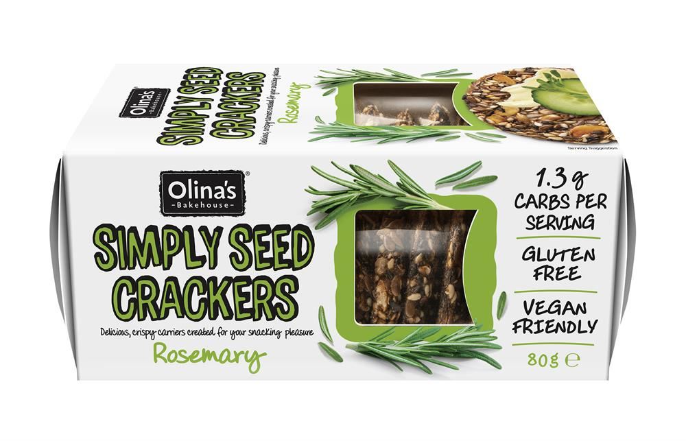 Olinas Bakehouse Gluten Free Rosemary Seed Crackers 80g