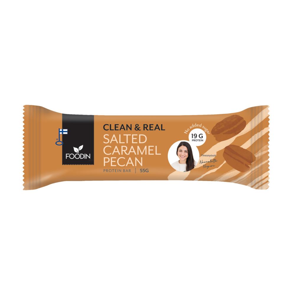 Foodin Clean & Real Protein Bar Salted Caramel Pecan 55g