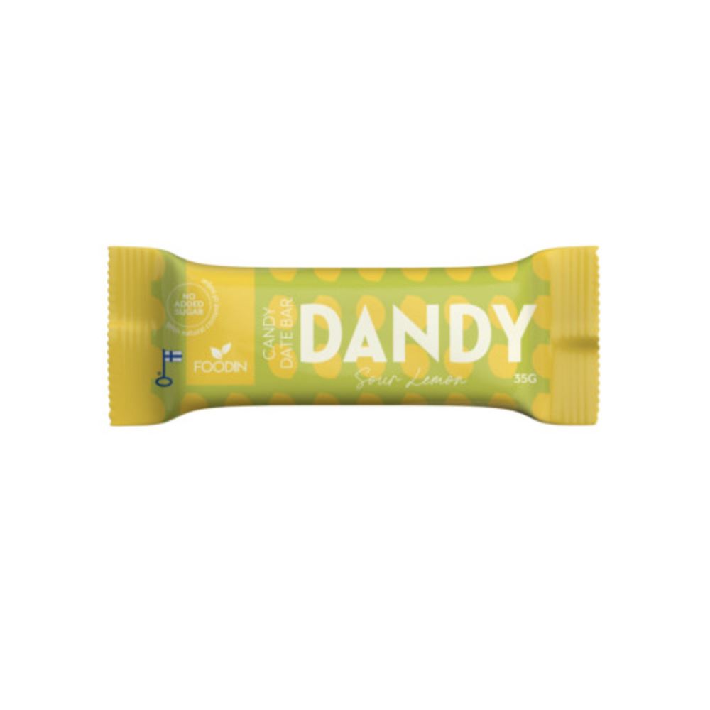 Foodin Dandy Candy Date Bar Sour Lemon 35g - 18 Pack