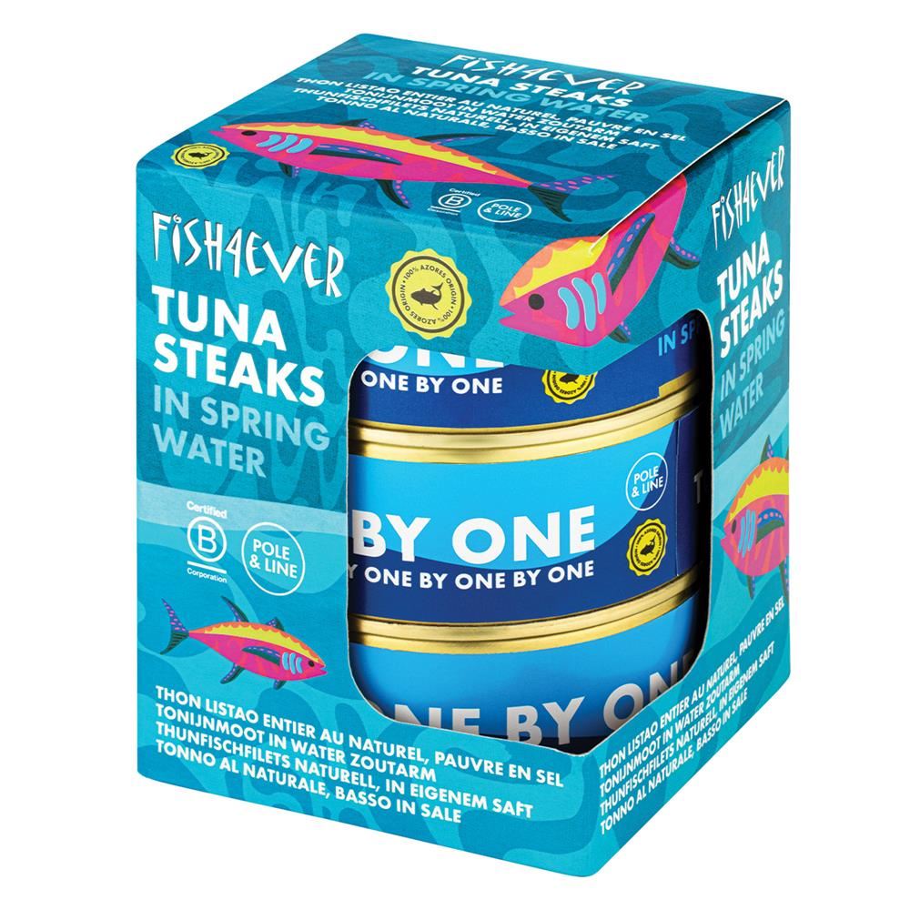 Fish4Ever Azores Skipjack Tuna Steaks in Spring Water Triple Pack 3 x 160g