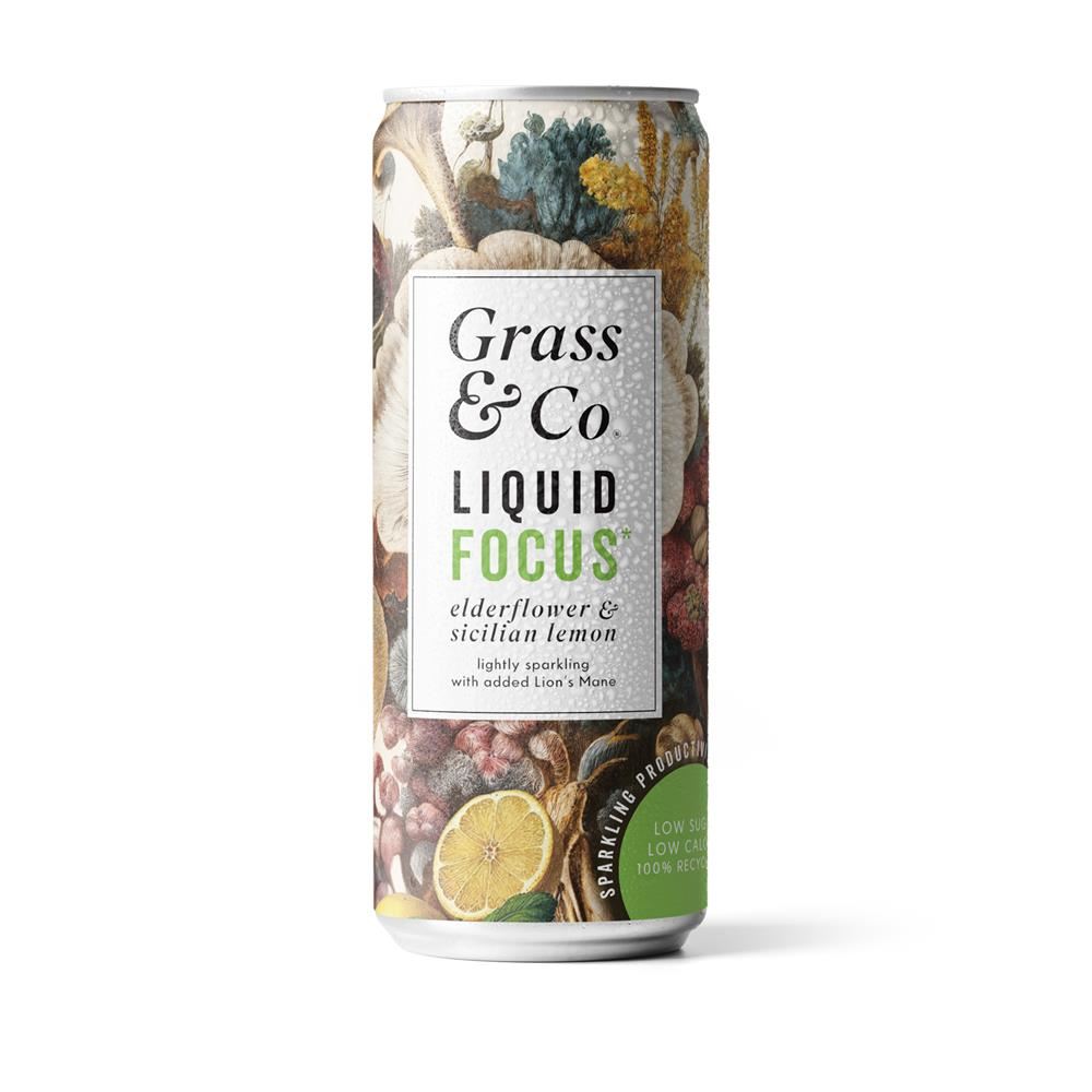 Grass and Co Liquid FOCUS Elderflower Lemon & Lion's Mane Nootropic 250ml